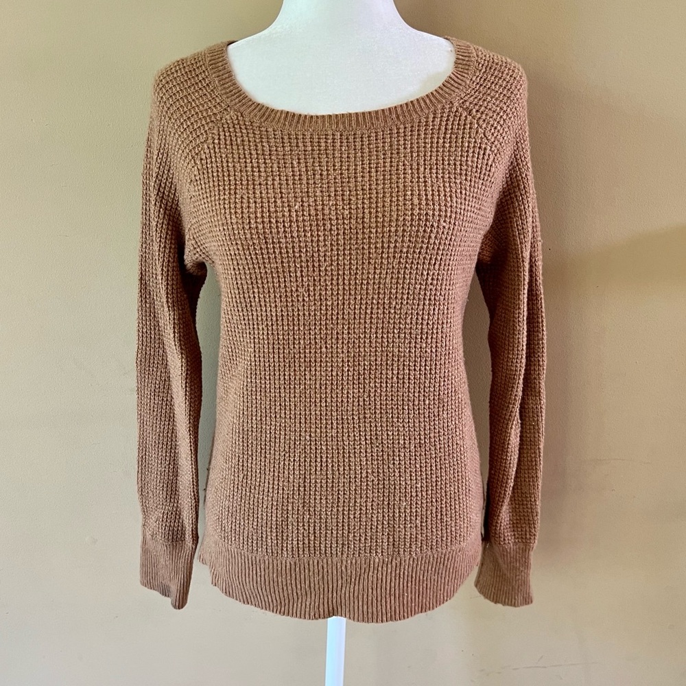 J. Crew Medium Brown Tan Cream Beige Sweater